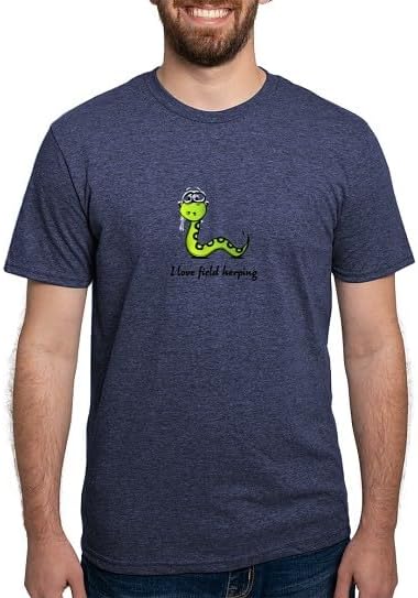 CafePress I Love Field Herping T Shirt Men's Deluxe Tri-Blend T-Shirt - Heather Navy