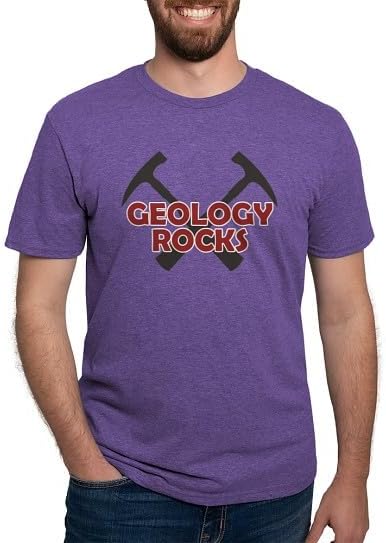 CafePress Geology Mens Tri Blend T Shirt Men's Deluxe Tri-Blend T-Shirt - Heather Purple
