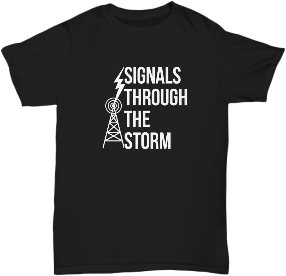 Ham Radio Shirt Shortwave Operator T Shirt Gift for Amateur CW Enthusiast Gifts for Call Sign Signals Tee Unisex Tee - Black