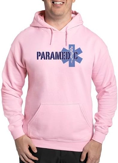 CafePress Paramedic Hooded Sweatshirt Men's Hooded Sweatshirt - Pink