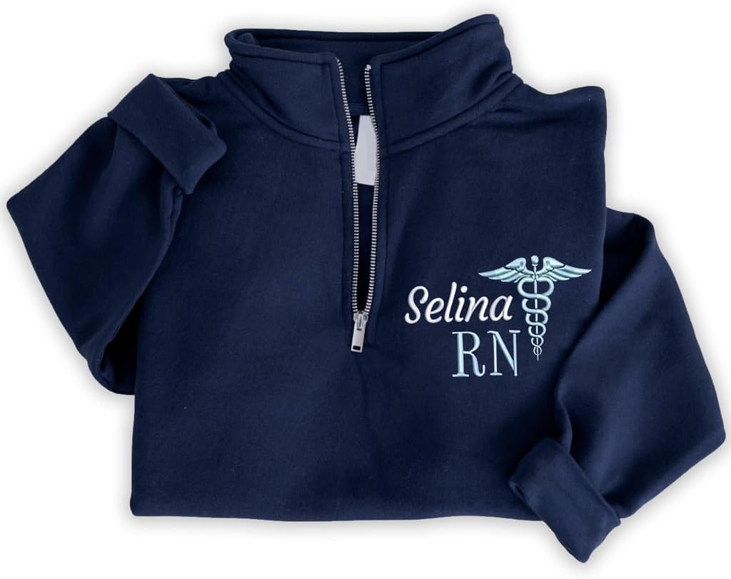 Personalized Nurse Embroidered Sweatshirt, Custom Name, Gift for Registered Nurse Uniform, Graduating nursing Gift - Design