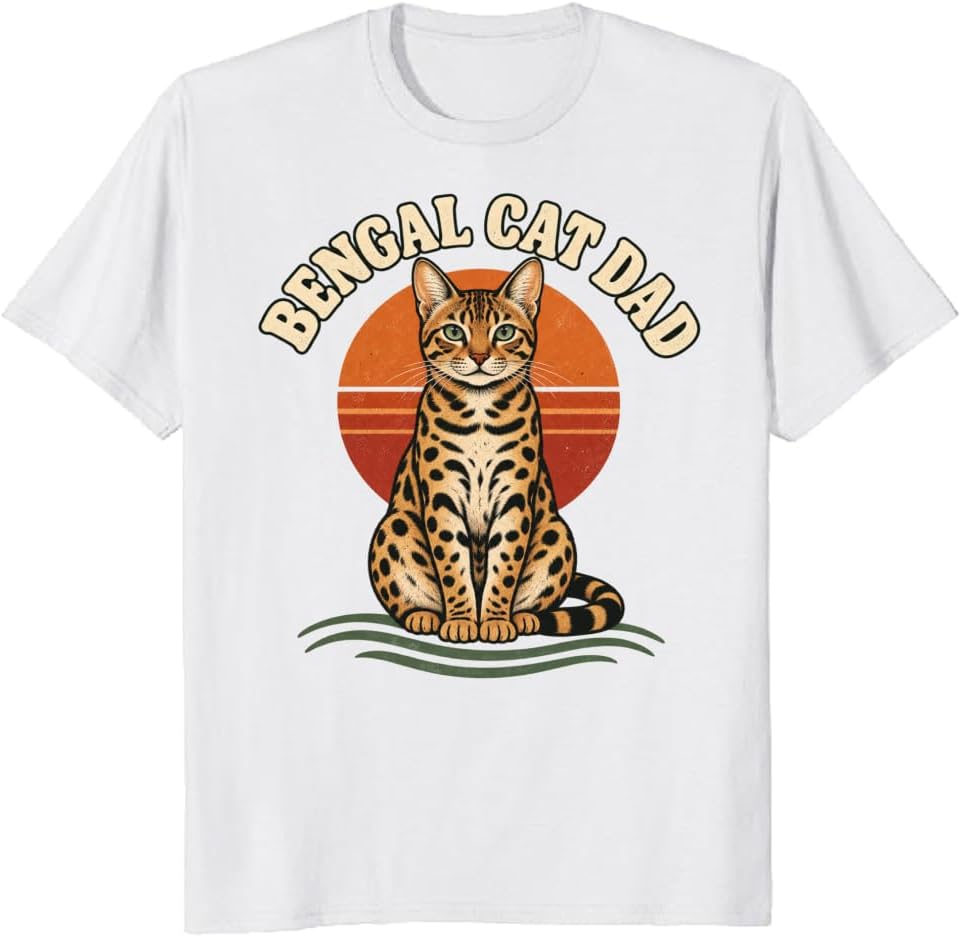 Ragdoll Cat Dad T-Shirt Retro Sleepy Moon Badge Graphic Tee - S6