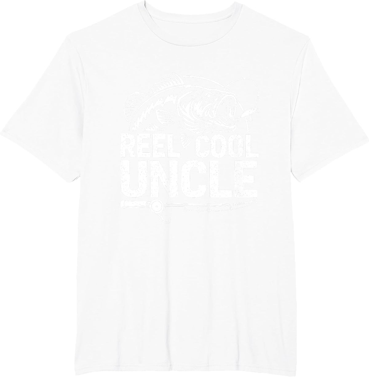 Reel Cool Uncle Fishing Daddy Fathers Day Dad for Men T-Shirt - White