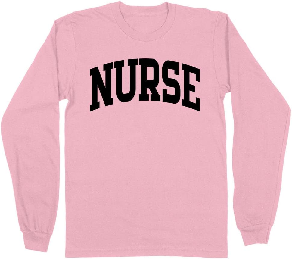 Nurse Collegiate Long Sleeve Shirt Unisex - Pink