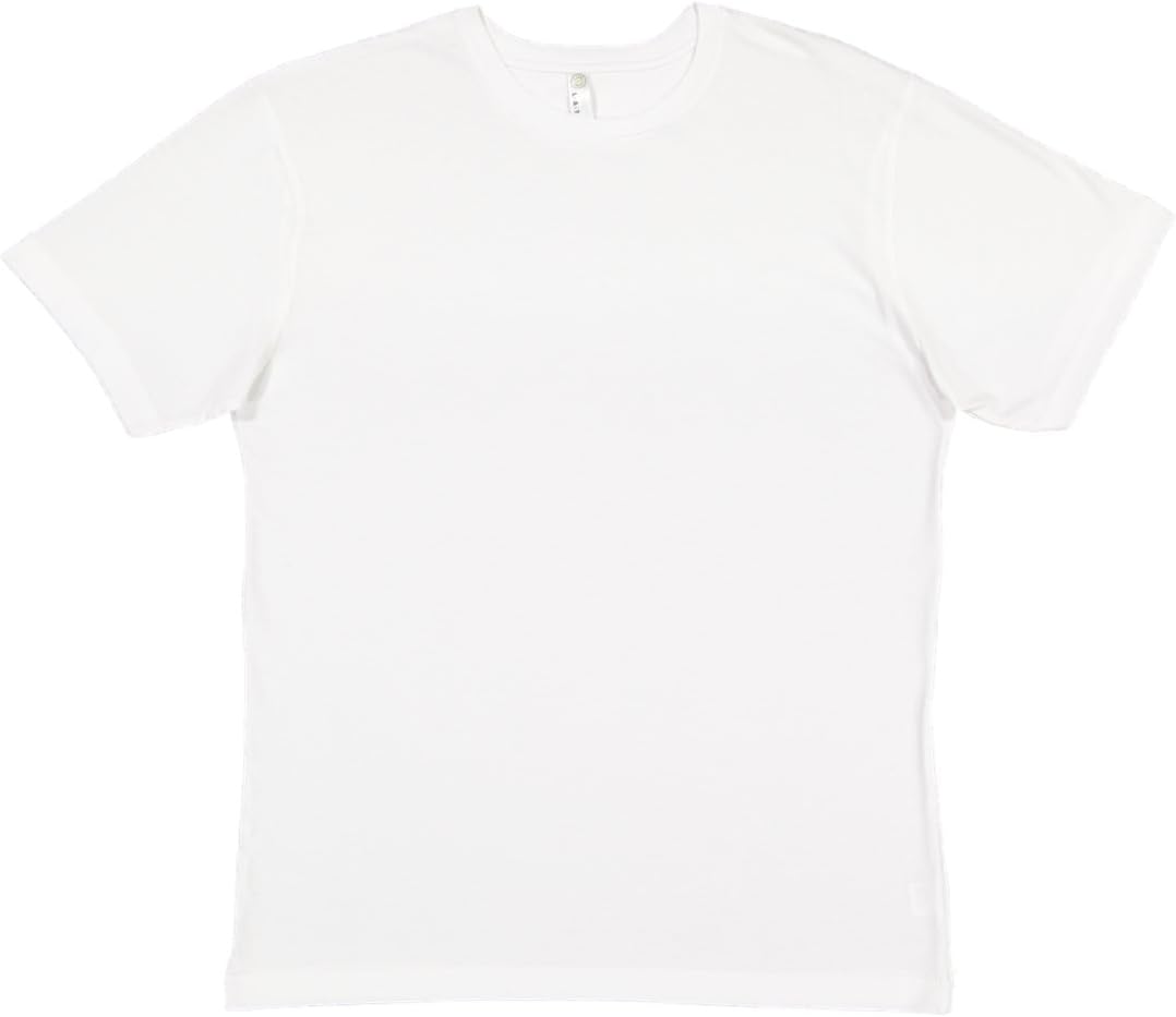 LAT Adult Unisex Crew Neck Short Sleeve Soft Cotton T-Shirt - White
