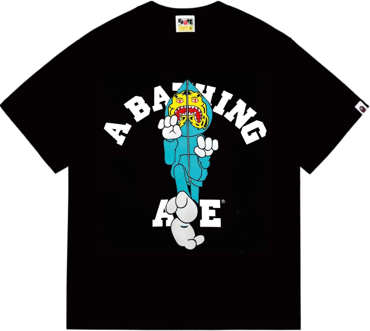 Bathing APE TEE - Black Tiger College