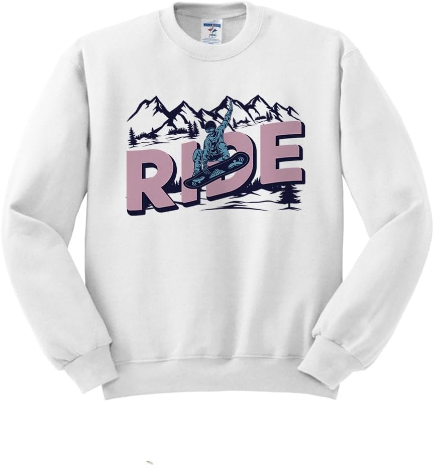Ride Snowboarding Sweatshirt Unisex - White