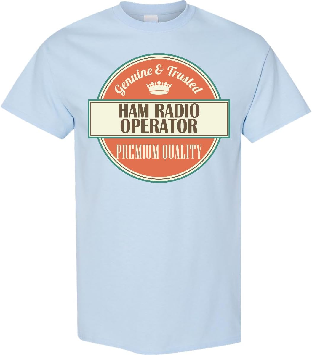 inktastic Ham Radio Operator Funny Gift Idea Adult T-Shirt - Light Blue