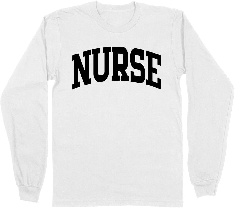 Nurse Collegiate Long Sleeve Shirt Unisex - White