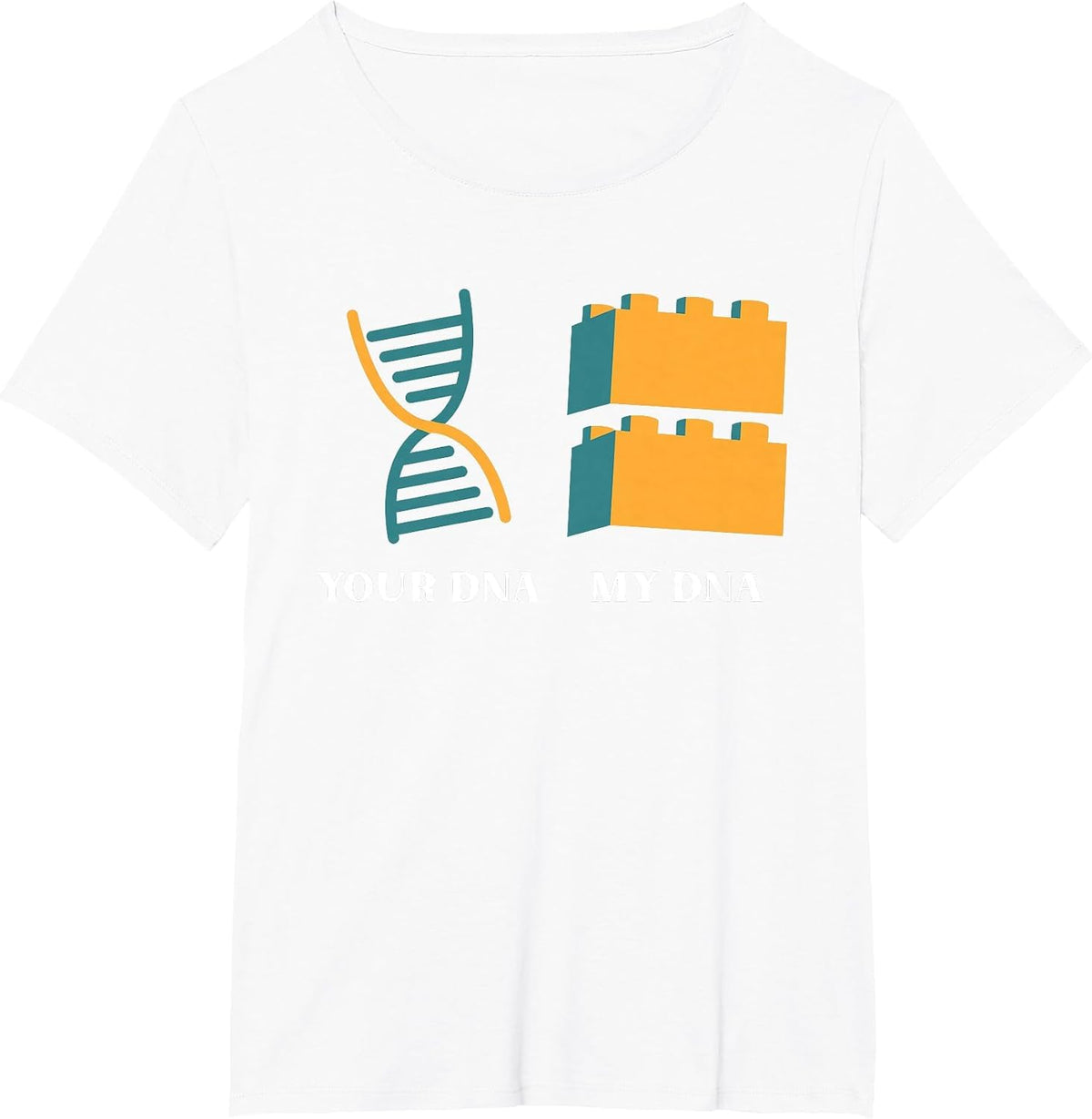 Big Building Blocks DNA Master Builder Children Kids Toy T-Shirt - White