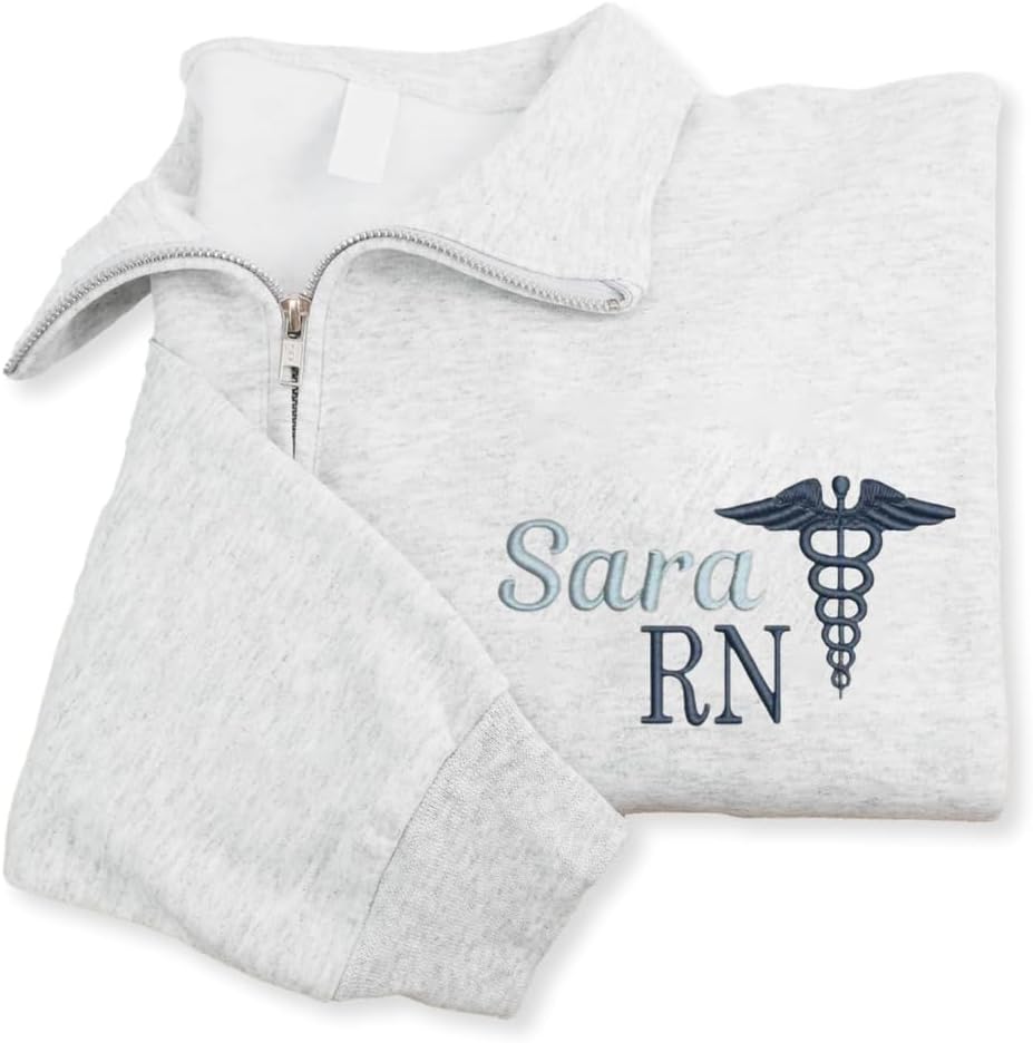 Personalized Nurse Embroidered Sweatshirt, Custom Name, Gift for Registered Nurse Uniform, Graduating nursing Gift - Design 8