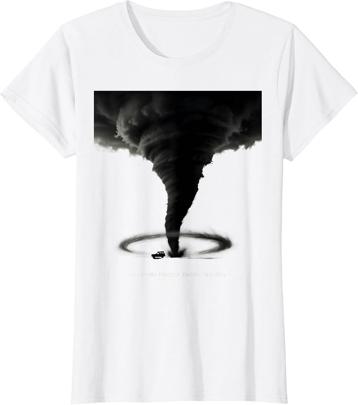 I'd Rather Track A Wedge Tornado Funny Storm Chaser T-Shirt - White