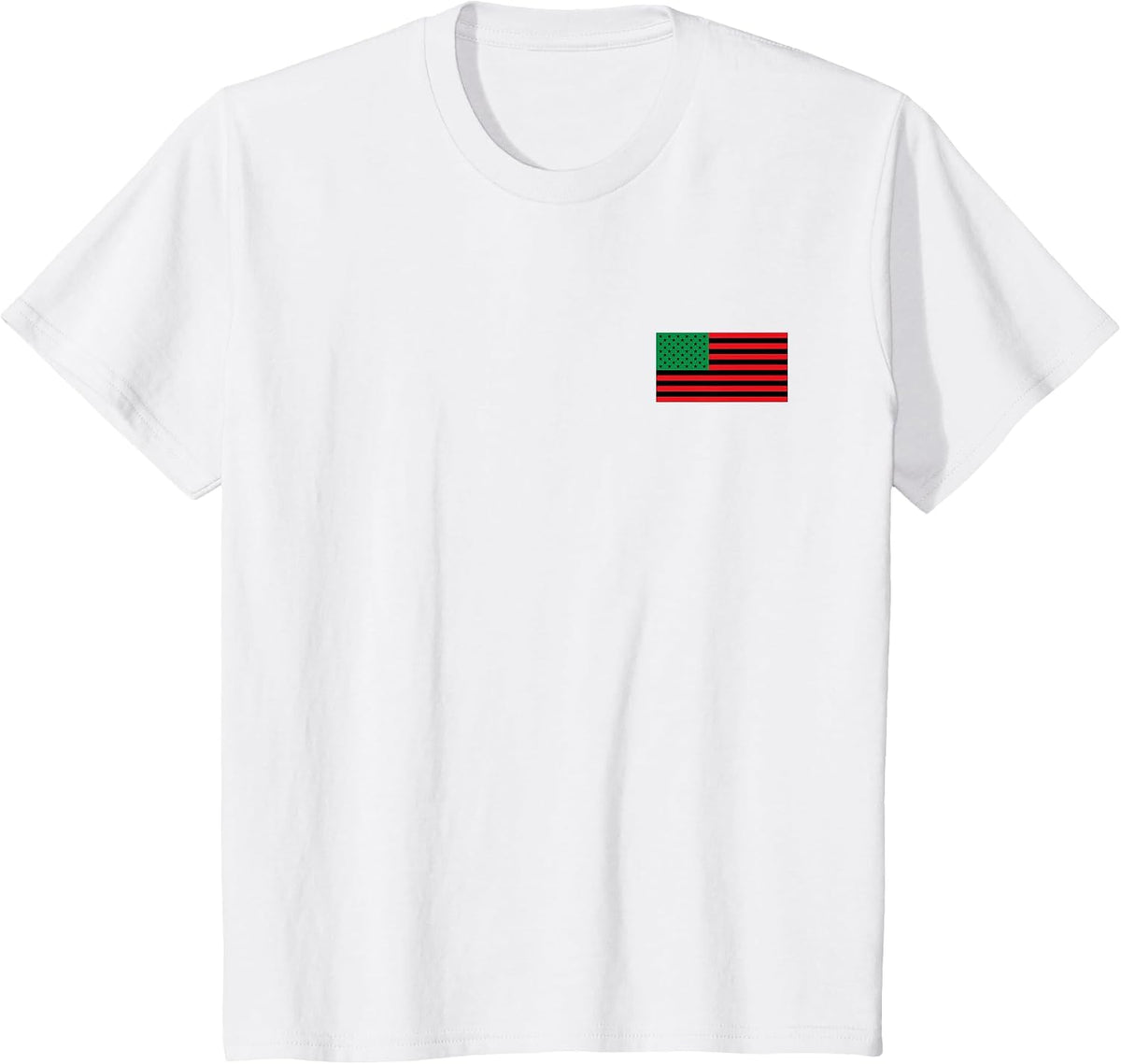 Pan African USA American Flag Black Liberation Pride T-Shirt - White