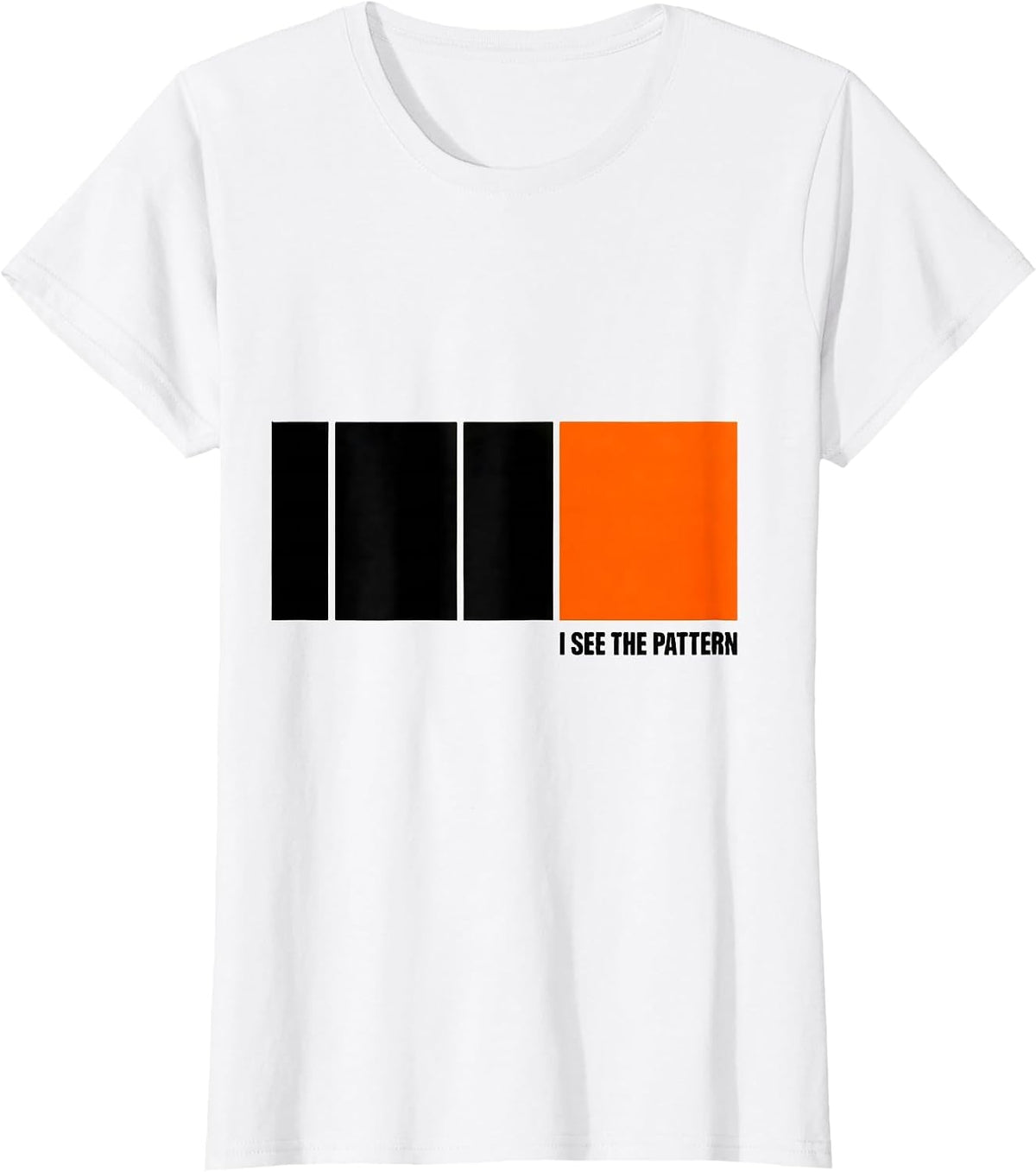 I See The Pattern Funny Math Teacher Pun Humor Gift T-Shirt - White