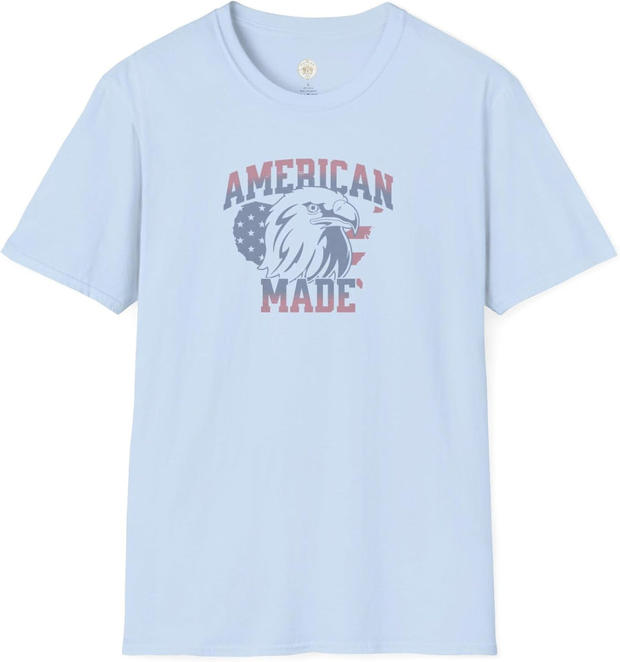 American Made Eagle T-Shirt - Light Blue