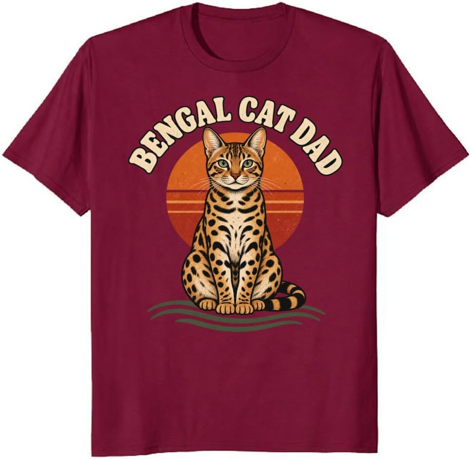 Ragdoll Cat Dad T-Shirt Retro Sleepy Moon Badge Graphic Tee - S5