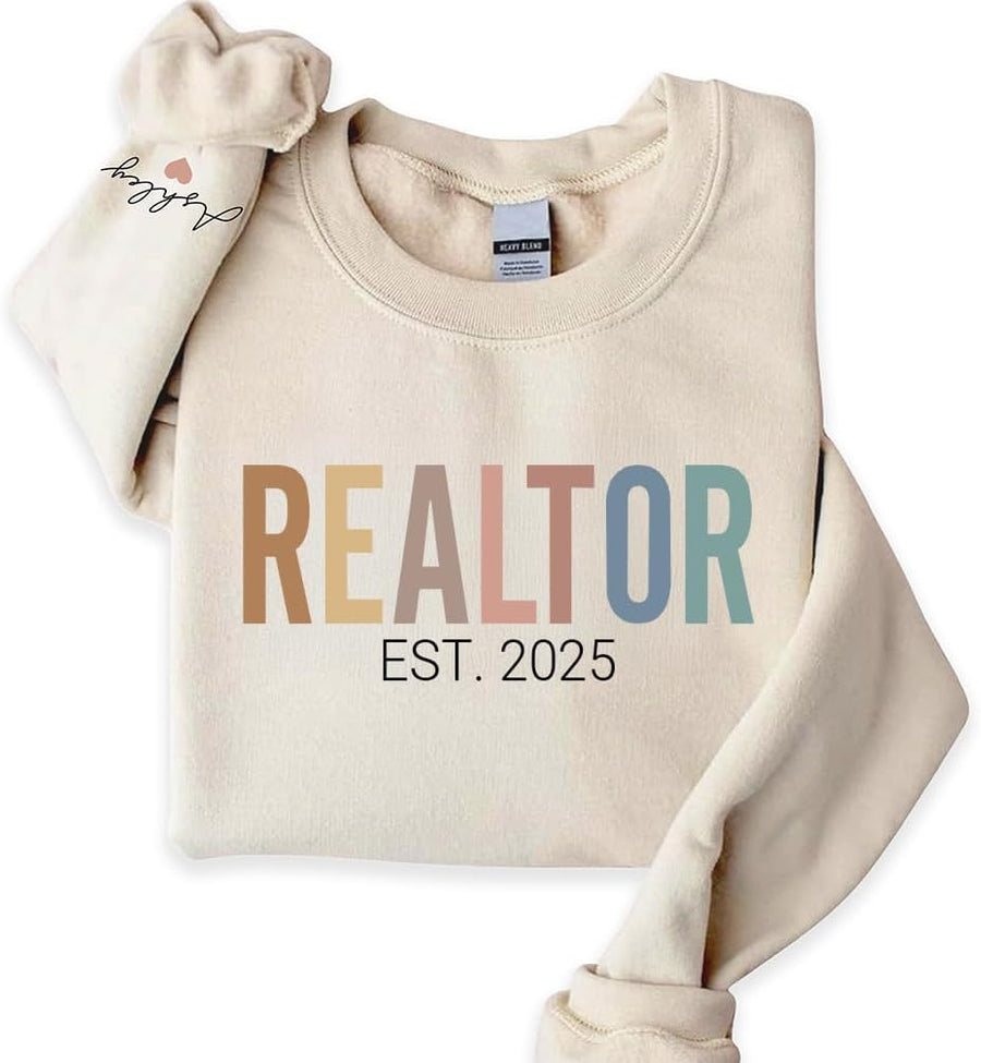 Personalized Realtor Sweatshirt, Custom Real Estate Agent Shirt, Realtor Gift, Gift for Real Estate Professional - Realtor