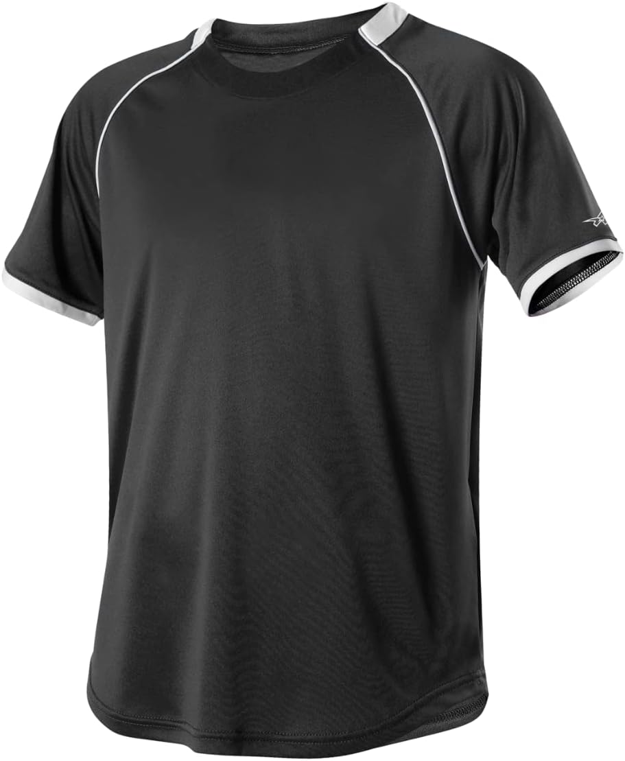 Alleson Athletic 508C1 - Two Color Crewneck Bas - M - BK/WH - As Pictured