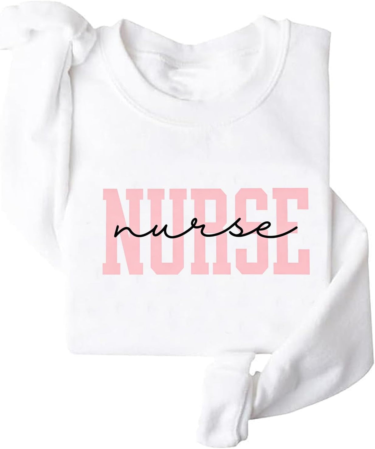 Nurse Sweatshirt RN Sweashirt Women Crewneck Nurse Sweatshirts Gift - White