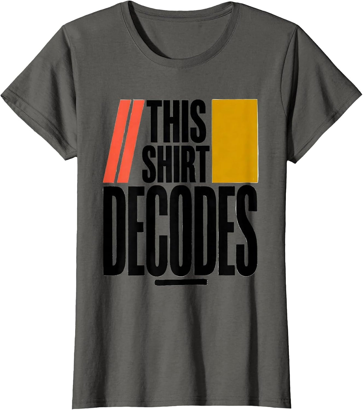 Women's This Shirt Decodes Structured Literacy Reading Teacher T-Shirt - Asphalt Grey