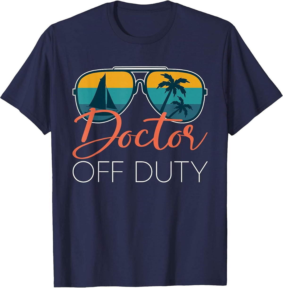 Doctor Off Duty Shirt Doctor Off Duty Tshirt Medic Student T-Shirt - Navy Blue