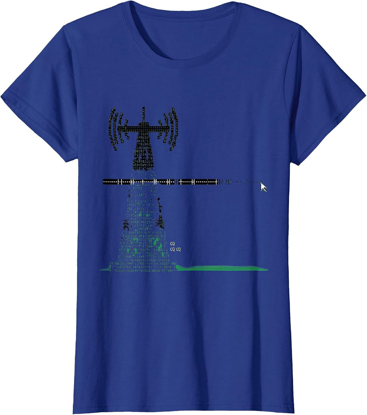 Women's CQ CQ CQ Funny Ham Radio Operator Enthusiast Humor T-Shirt - Royal Blue
