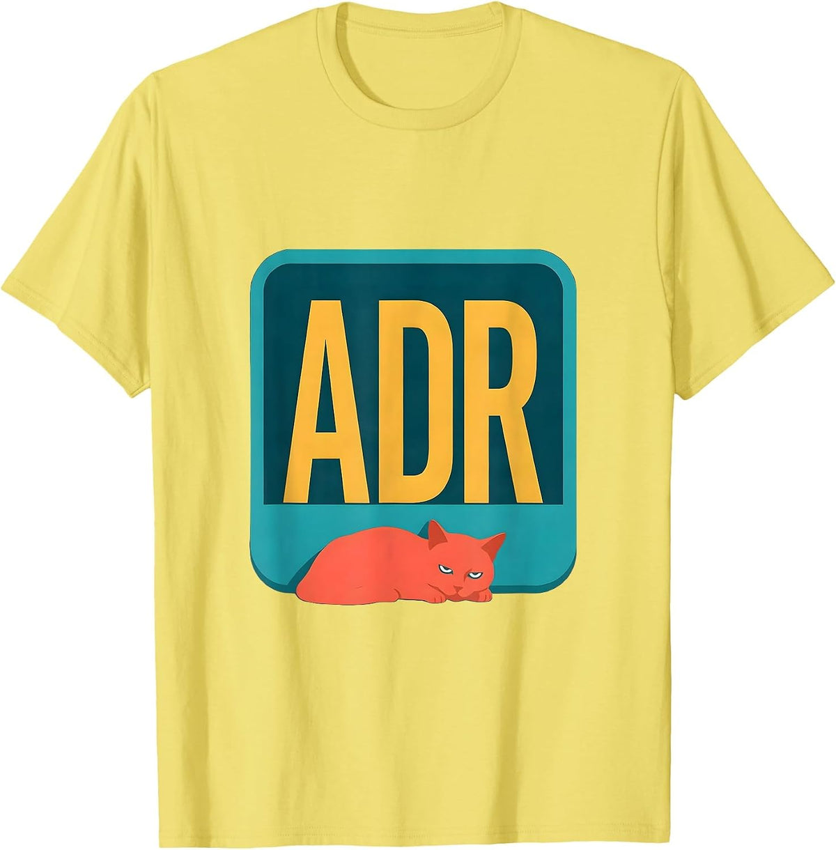 Men's ADR Funny Veterinarian Vet Tech Veterinary Student Workplace T-Shirt - Lemon Yellow
