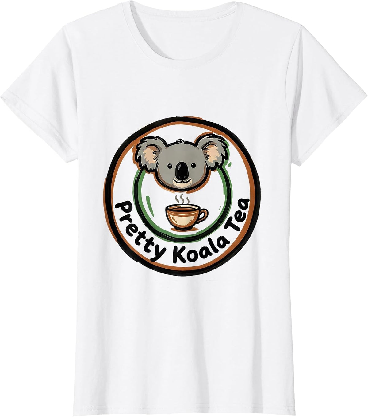 Pretty Koala Tea Funny Tea Lover Pun Cute T-Shirt - White