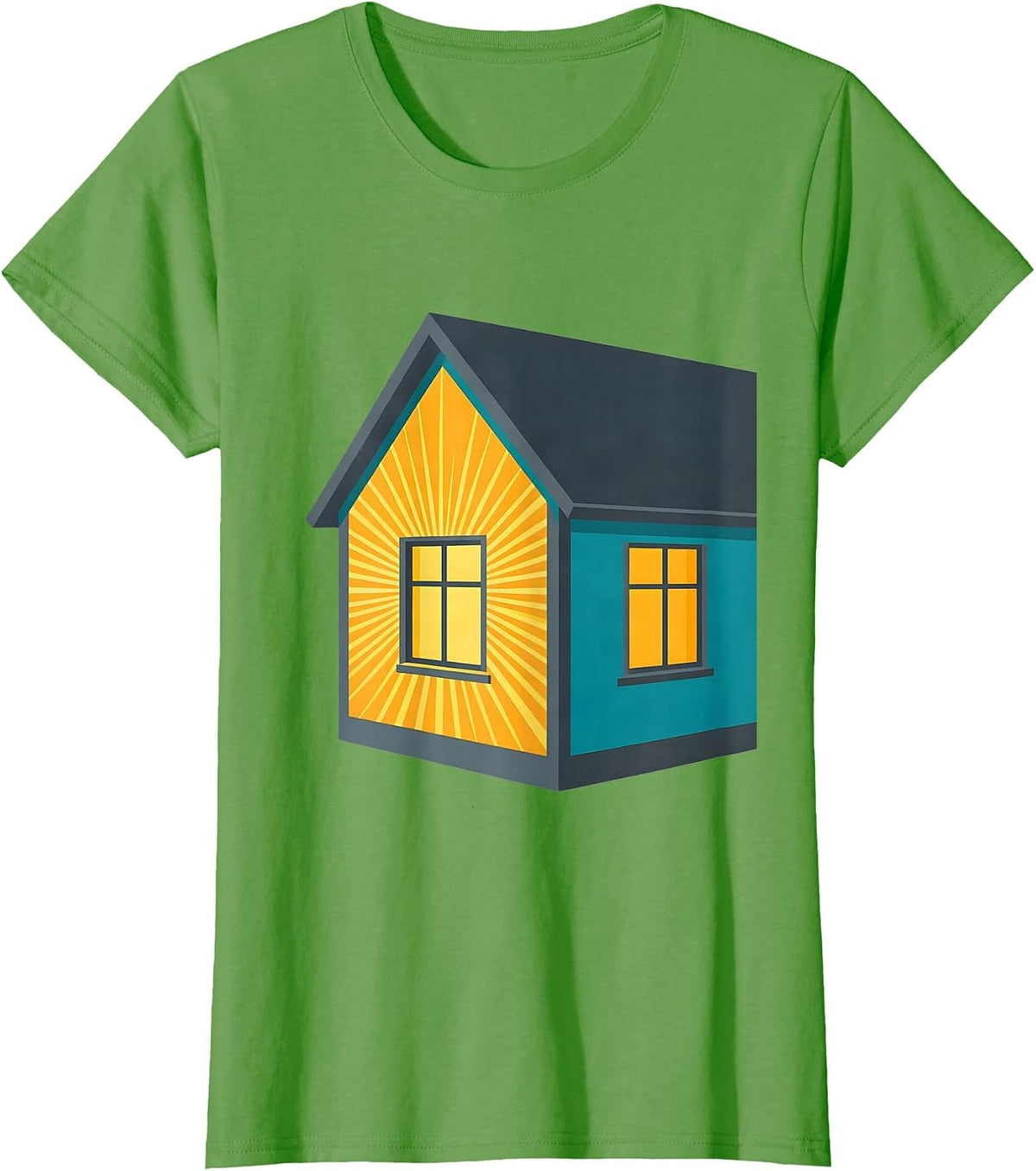 Women's House Window Realtor Real Estate Agent Humor T-Shirt - Grass Green