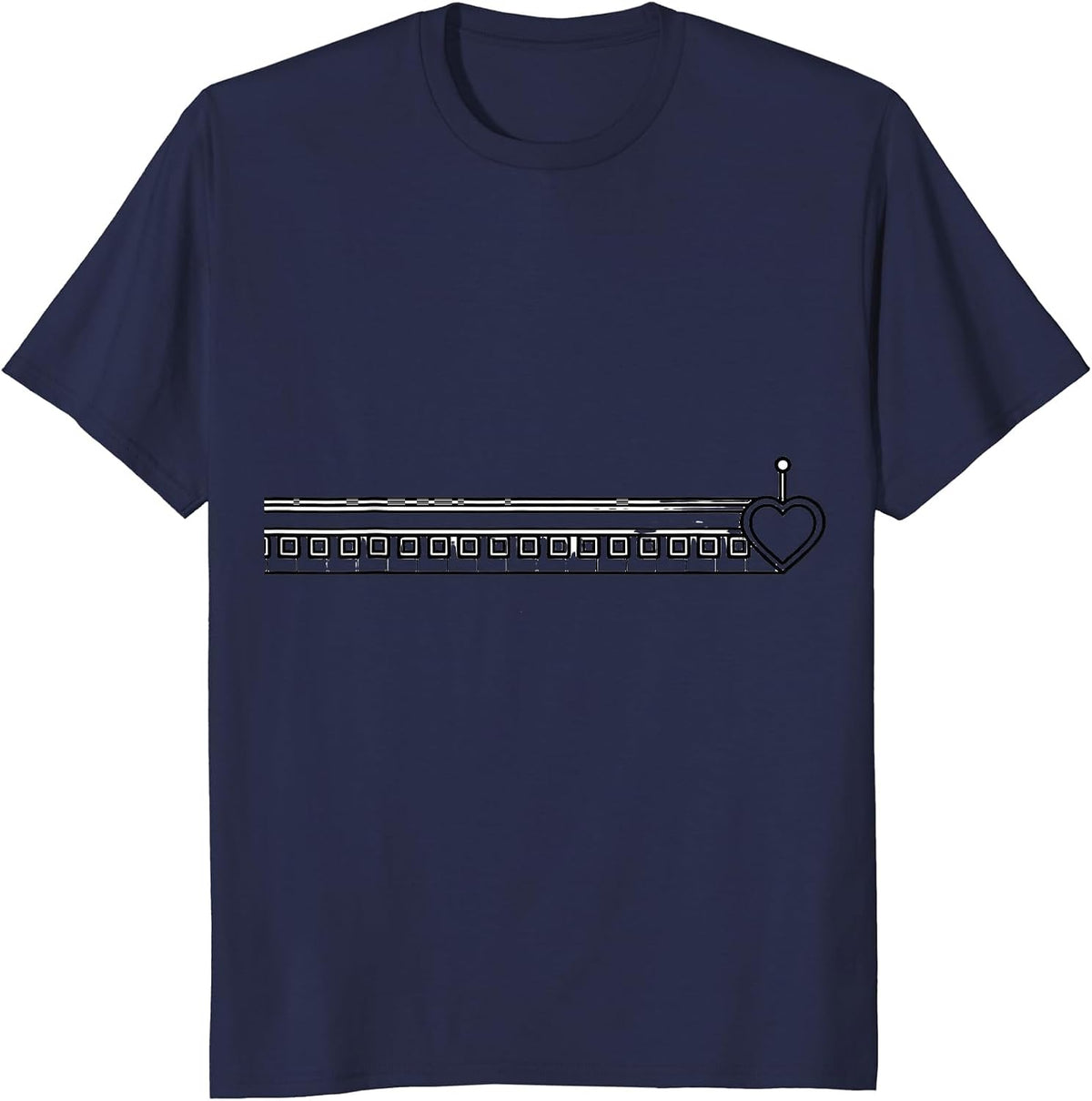 Phoropter Heart Track Optometrist Valentine Humor T-Shirt - Navy Blue
