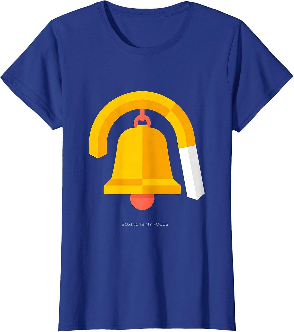 Women's Boxing Is My Focus Flat Vector Boxing Fan Gym Wear T-Shirt - Royal Blue