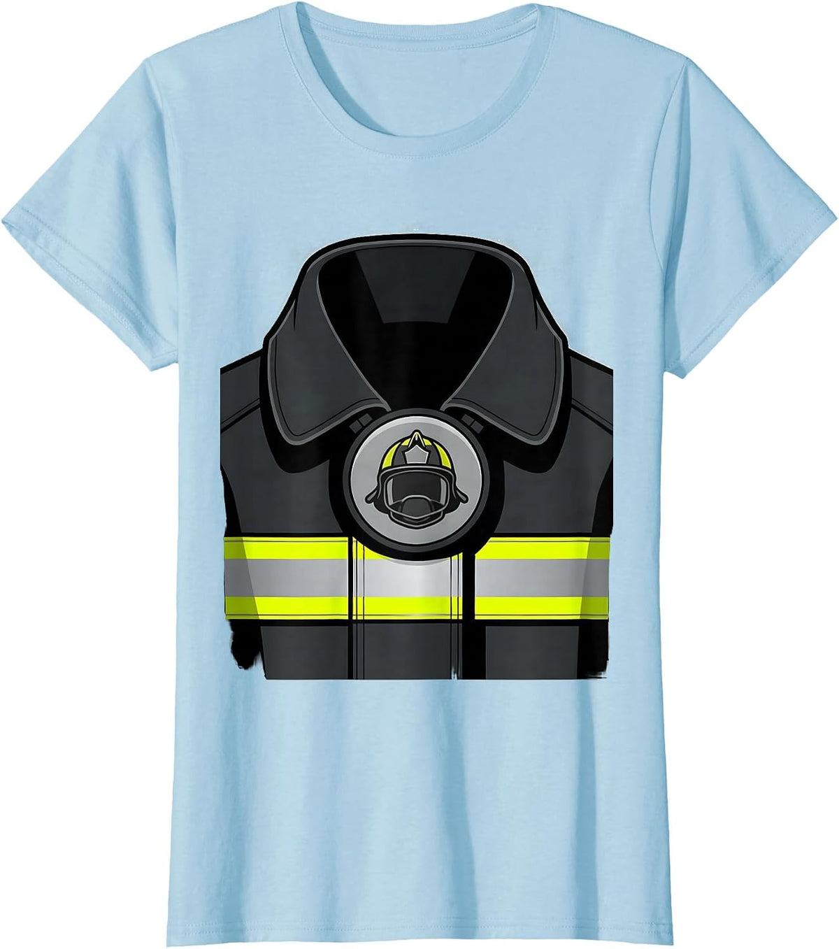 Firefighter Coat Costume Fireman Humor T-Shirt - Baby Blue