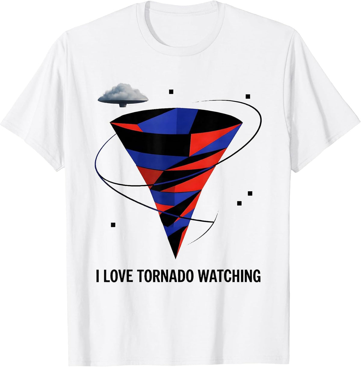 Men's I Love Tornado Watching Bauhaus Modernist Storm Chaser T-Shirt - White