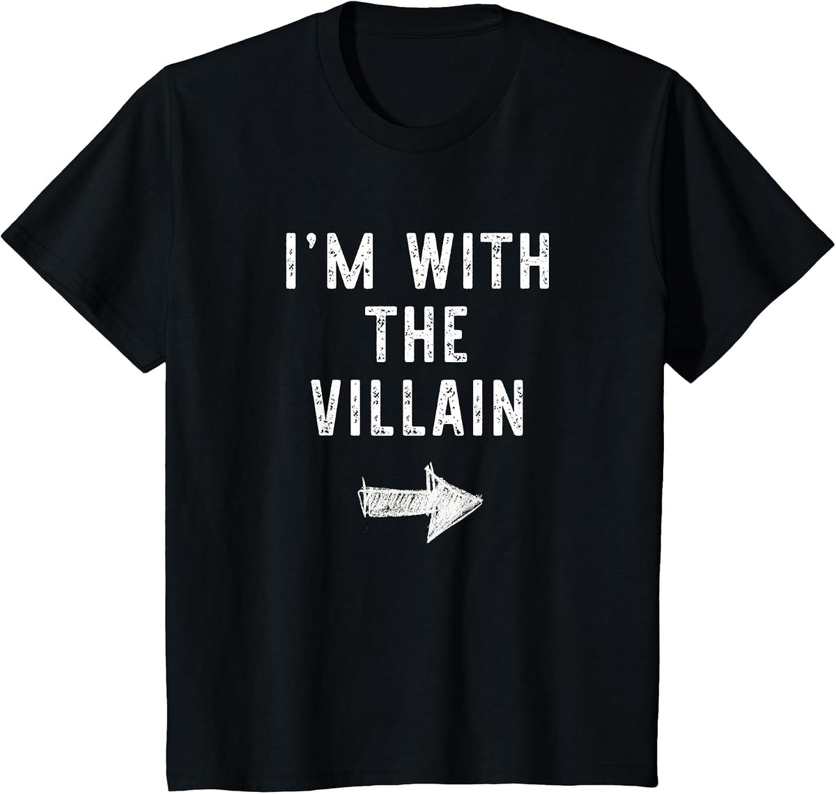 I’m with The Villain Funny Halloween Couple Costume T-Shirt - Black