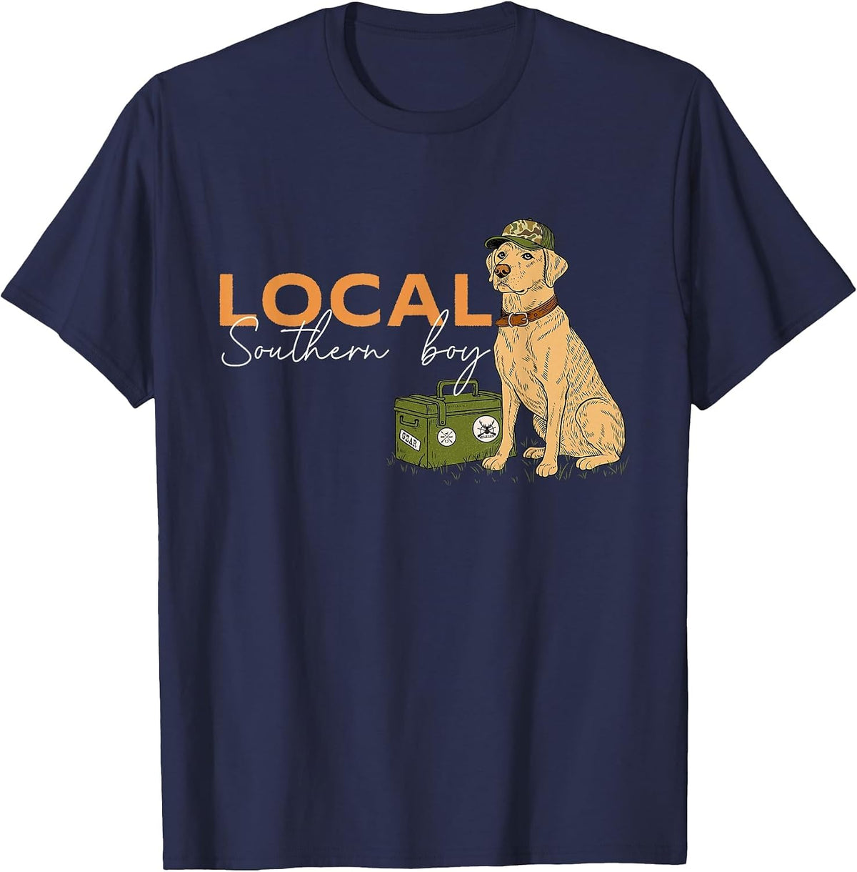 Local Southern Boy - Waterfowl Hunting Lover Hunter T-Shirt - Navy Blue