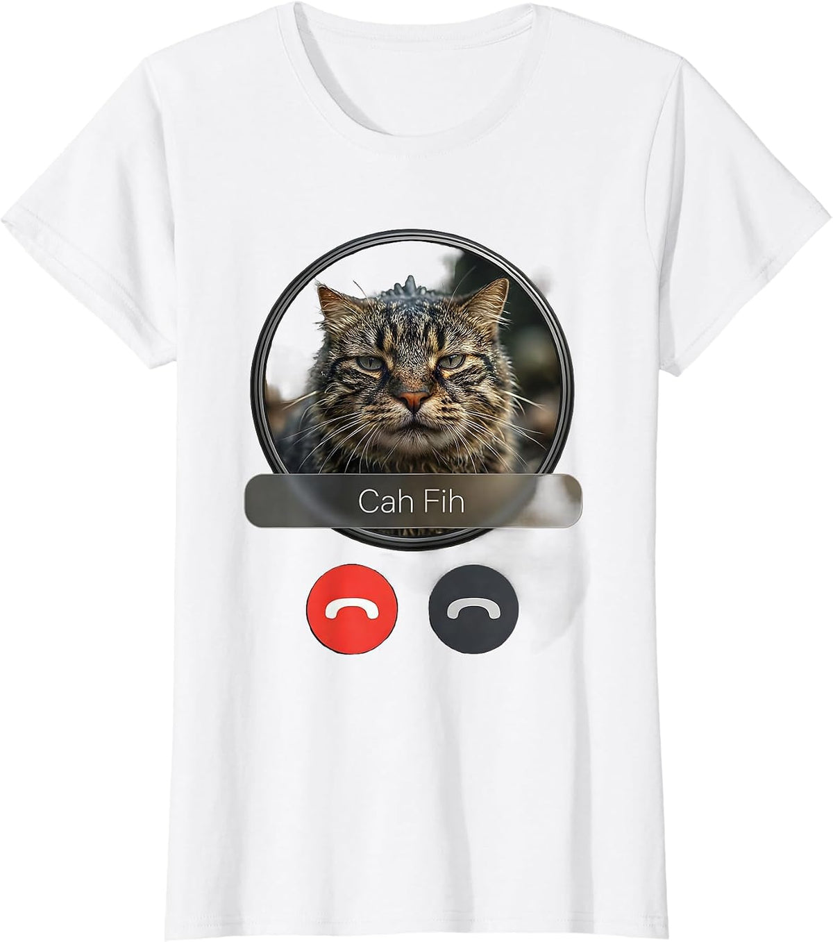 Cah Fih Funny Misspelled Fish Meme Fih Calling Humor T-Shirt - White
