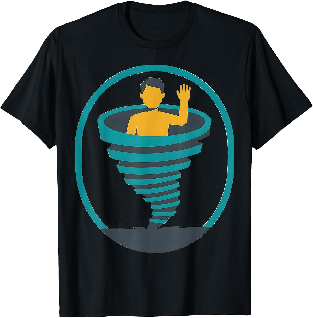Men's Calm Tornado Chaser Meteorology Enthusiast Pride T-Shirt - Black
