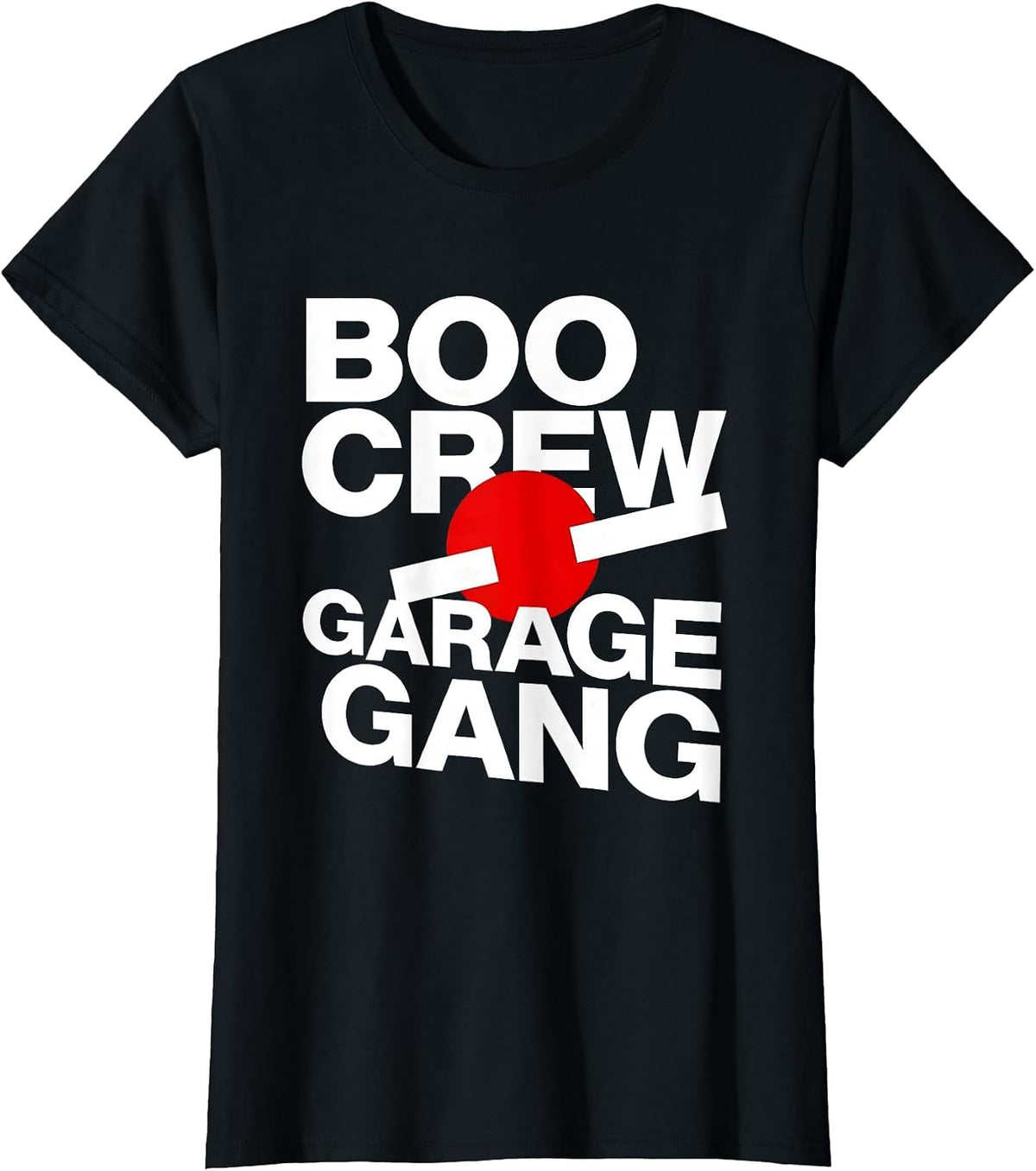 Boo Crew Garage Gang Mechanic Halloween Design T-Shirt - Black