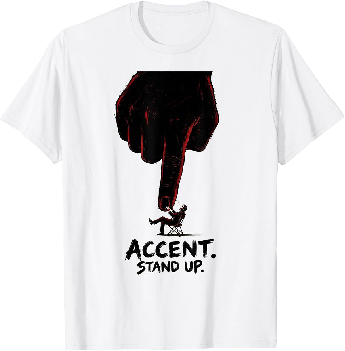 Men's Accent Stand Up Funny Musician Band Member Music Teacher T-Shirt - White
