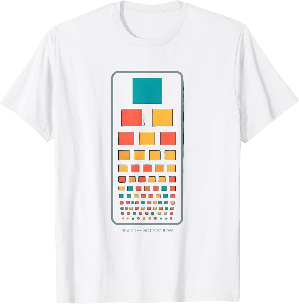 Men's Read The Bottom Row World Flags Global Unity Kids Geography T-Shirt - White