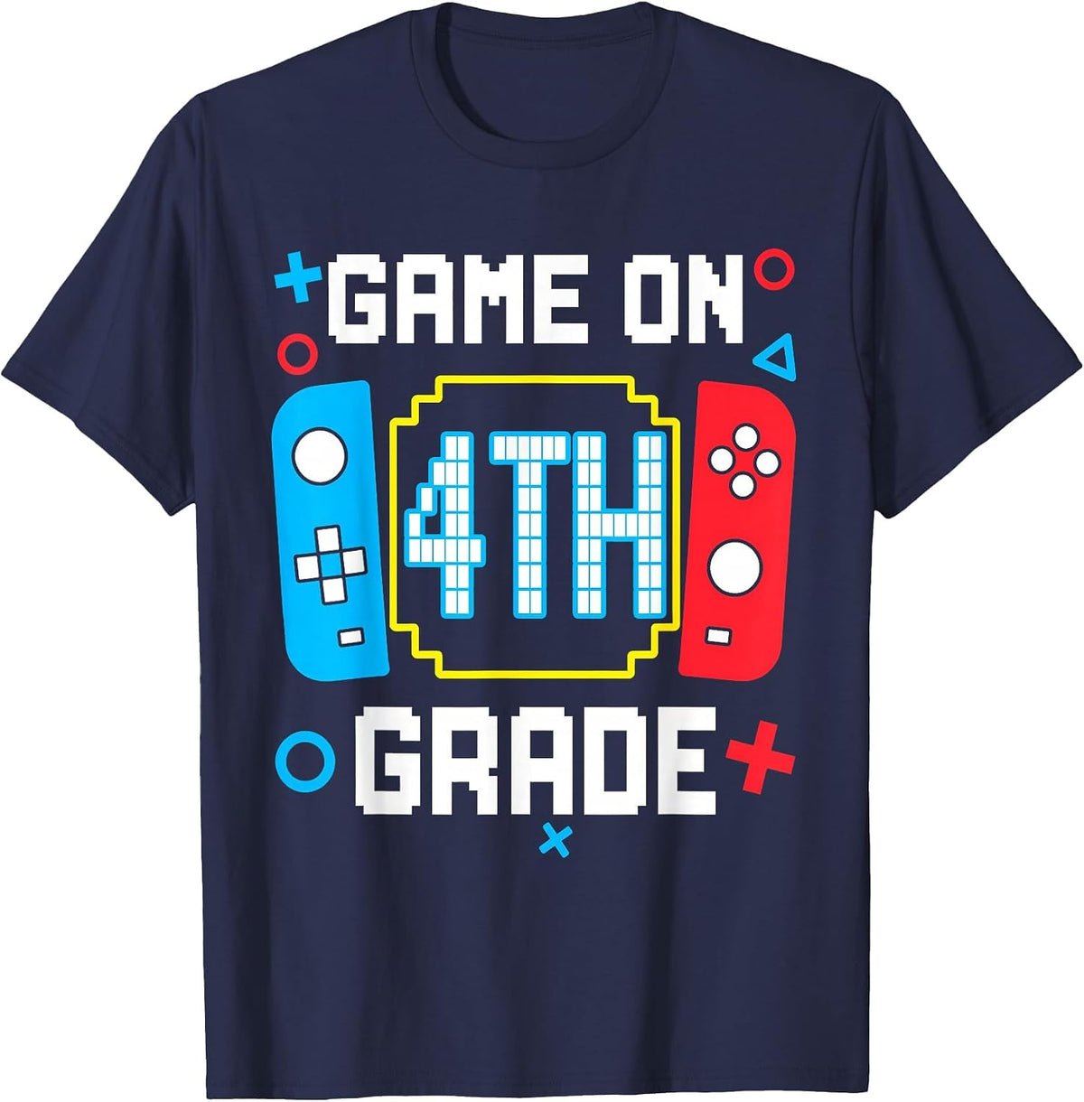 4th Grade for Boys Back to School First Day of Fourth Grade T-Shirt - Navy Blue