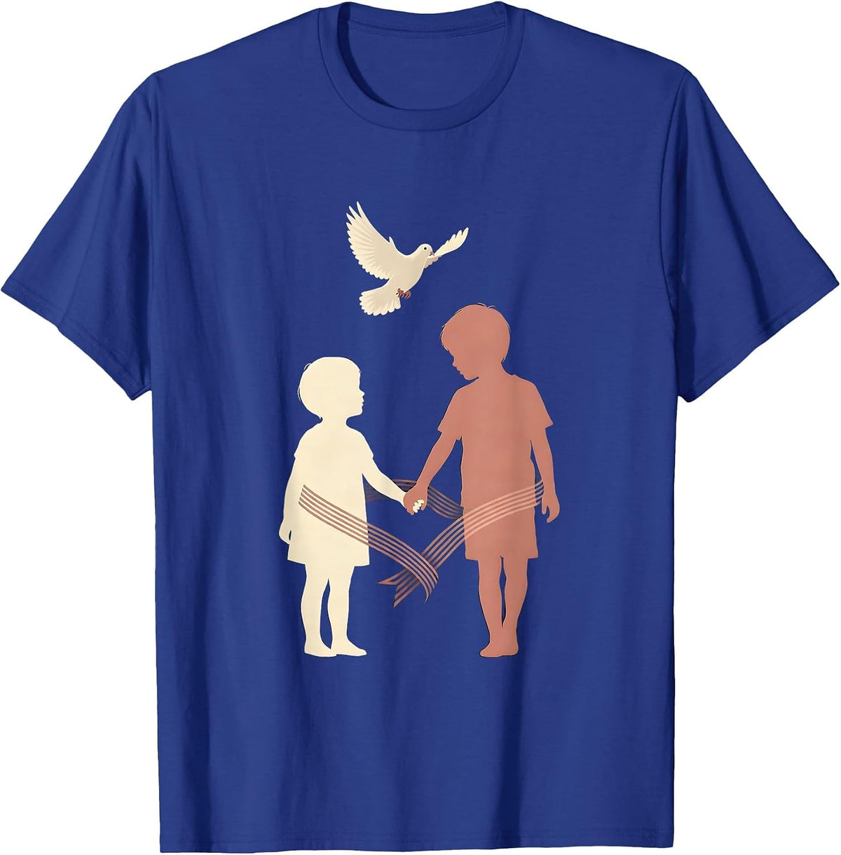 Down Syndrome Awareness Children Holding Hands T-Shirt - Royal Blue
