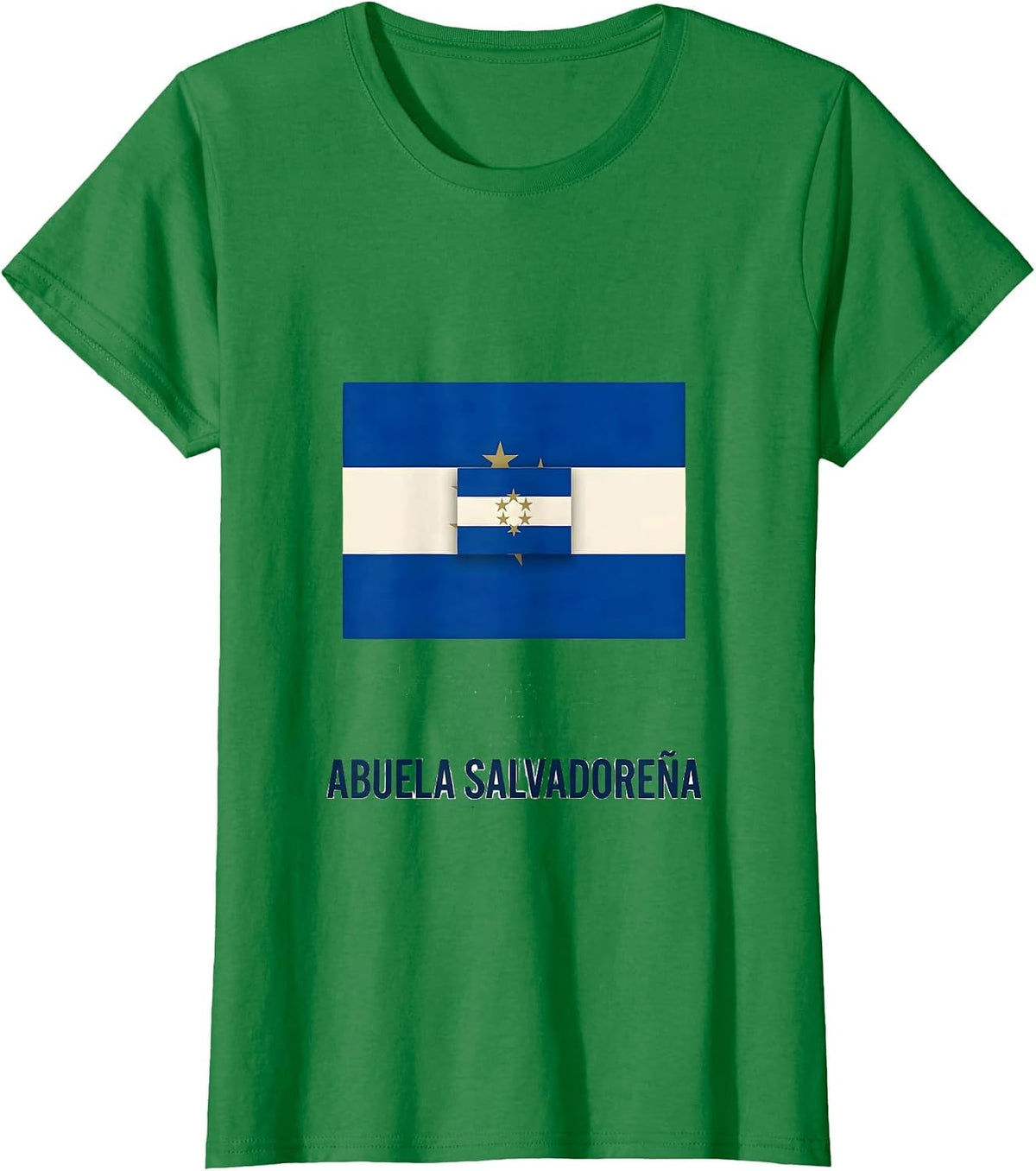 Women's Abuela Salvadoreña Editorial Conceptual Salvadoran National T-Shirt - Kelly Green