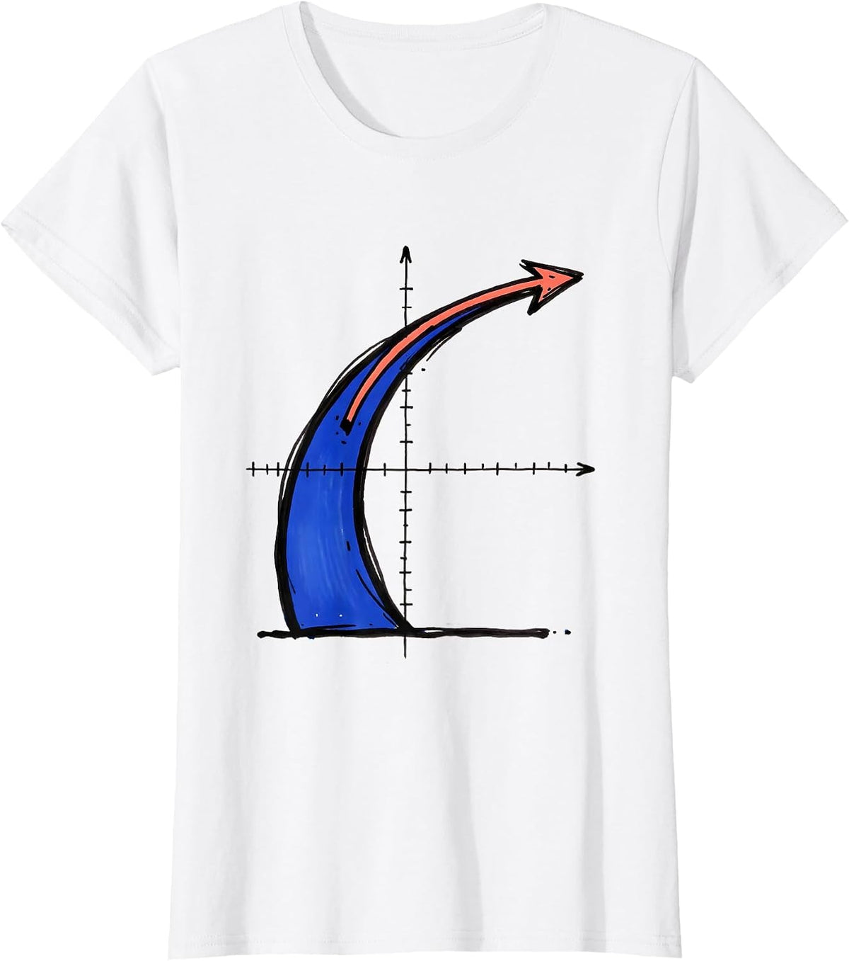 Parabolic Curve Math Teacher Pun Humor Gift T-Shirt - White