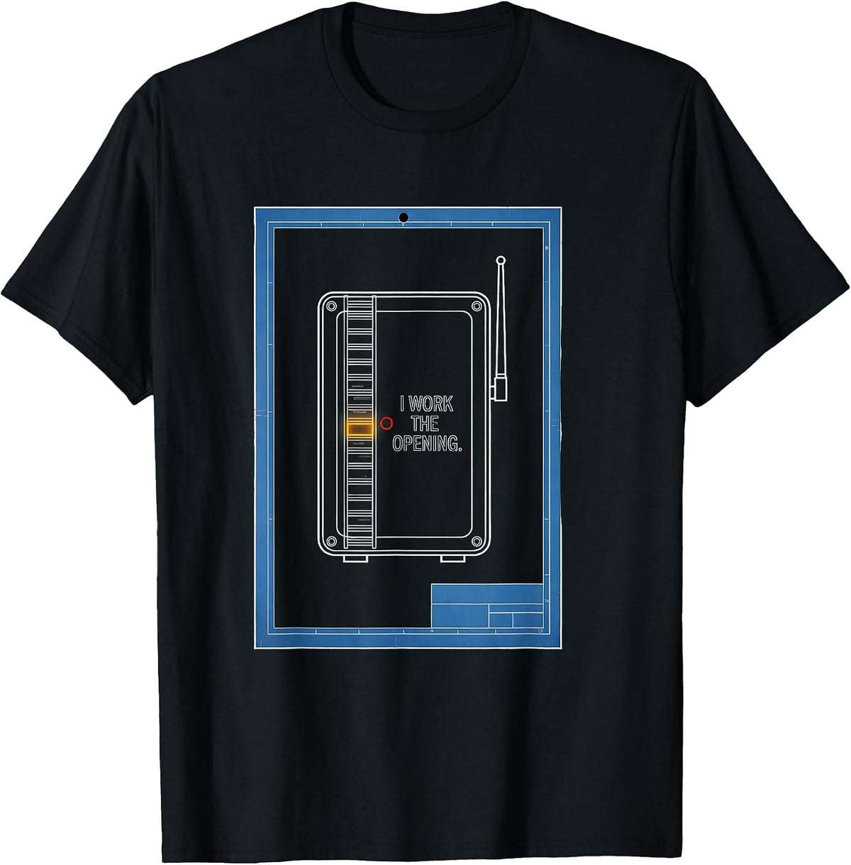 Men's I Work The Opening Funny Ham Radio Operator Hobby Humor T-Shirt - Black