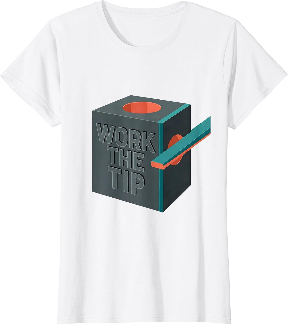 Work The Tip Funny Billiards Player Pool Lover Gift T-Shirt - White