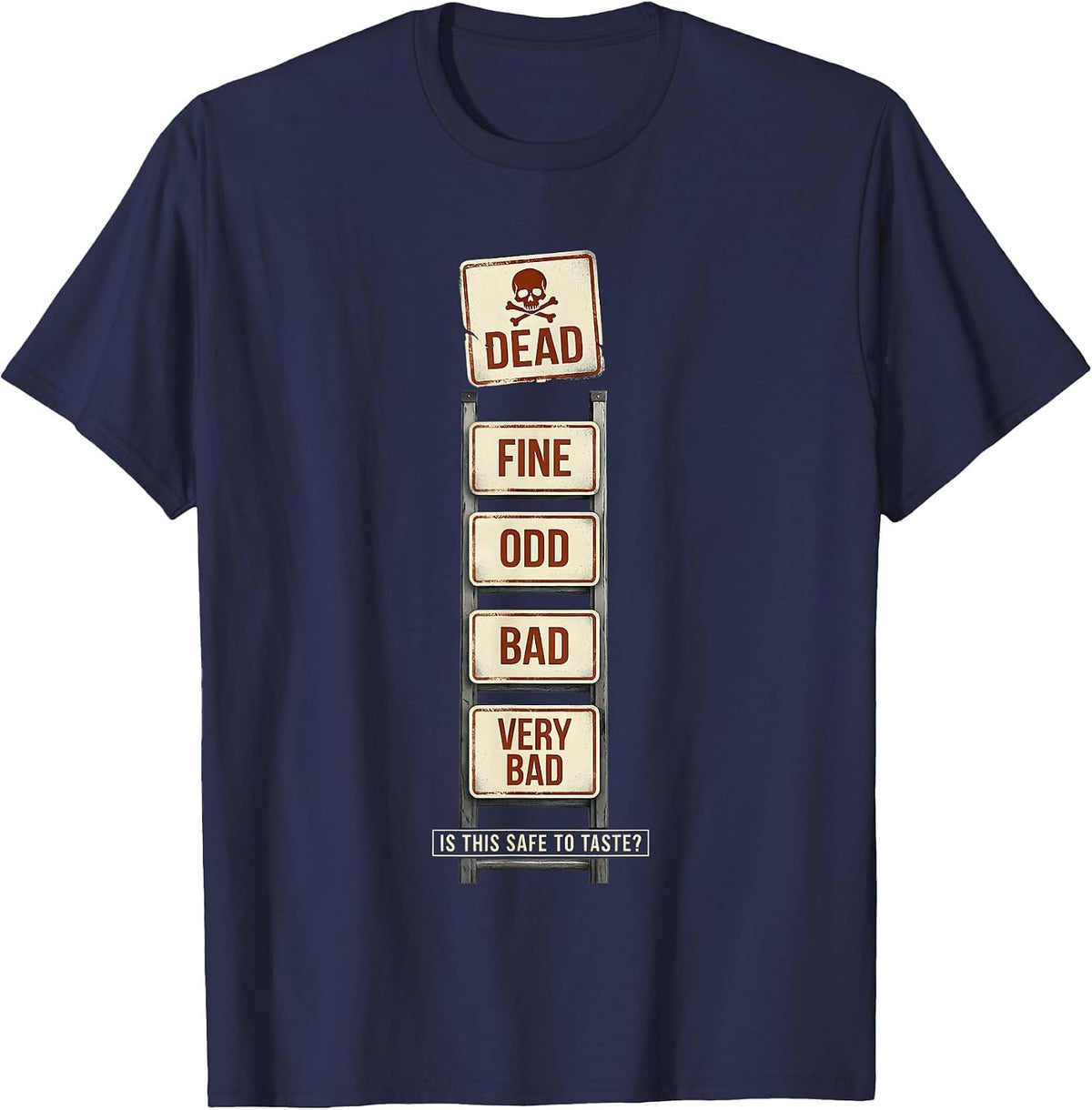 Is This Safe To Taste Funny Periodic Table Chemistry Teacher T-Shirt - Navy Blue
