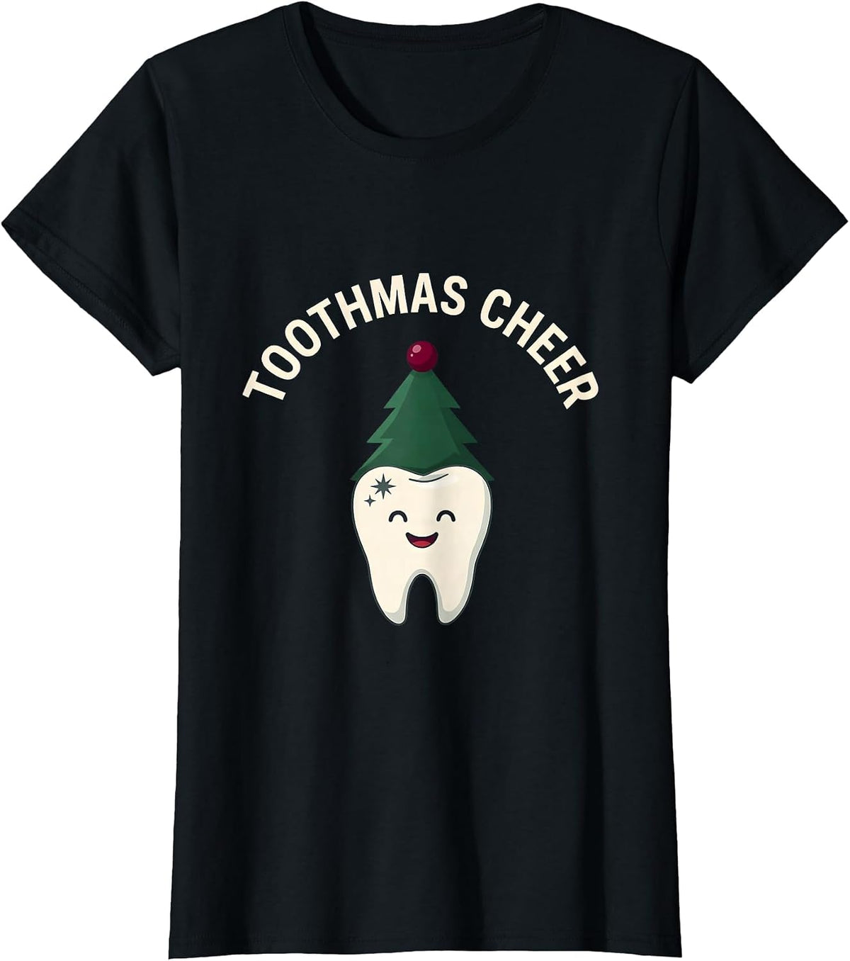 Toothmas Cheer Funny Dental Christmas Dentist Dental T-Shirt - Black