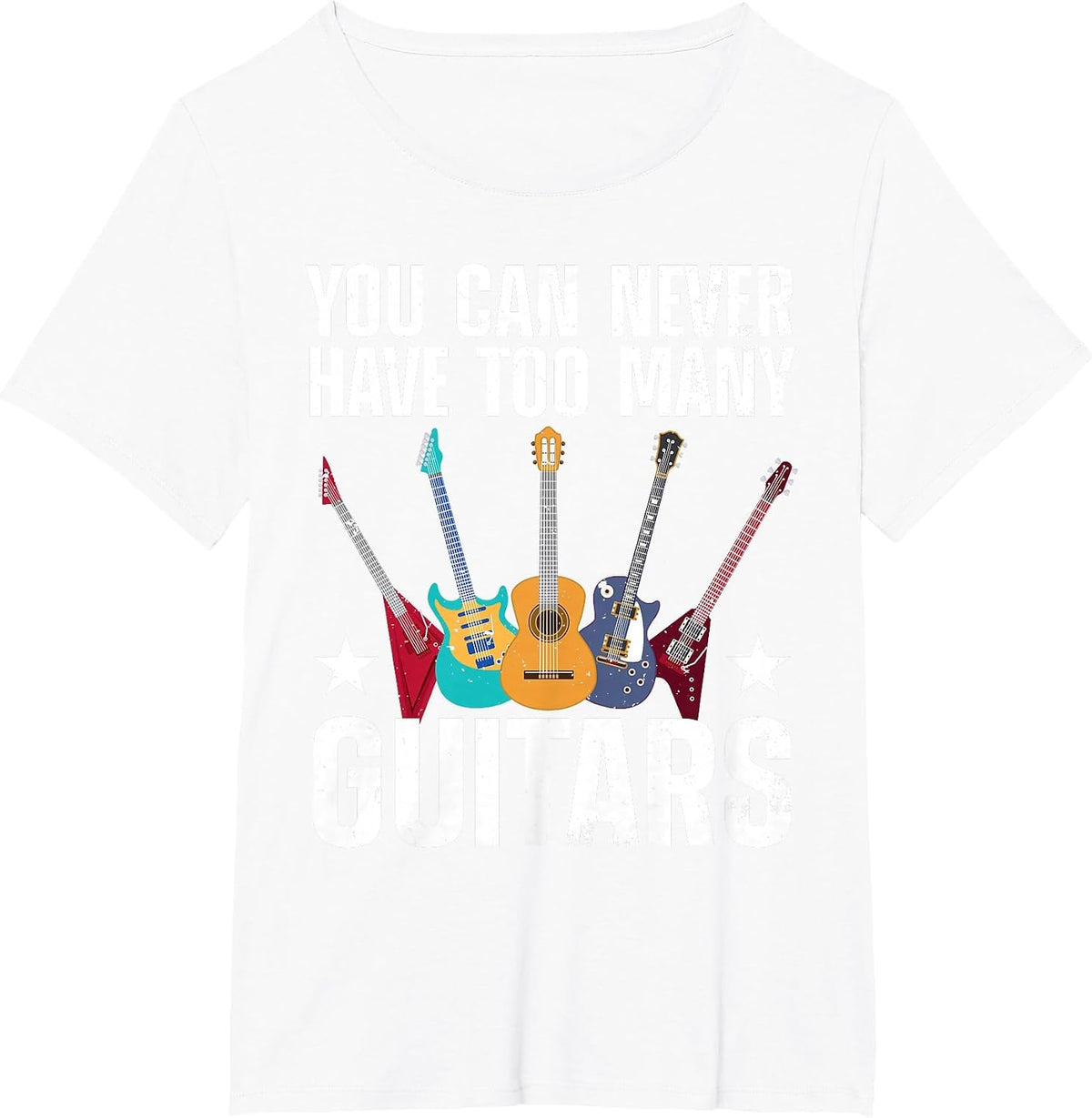 Funny Guitar for Men Women Musician Electric Guitar Lovers T-Shirt - White