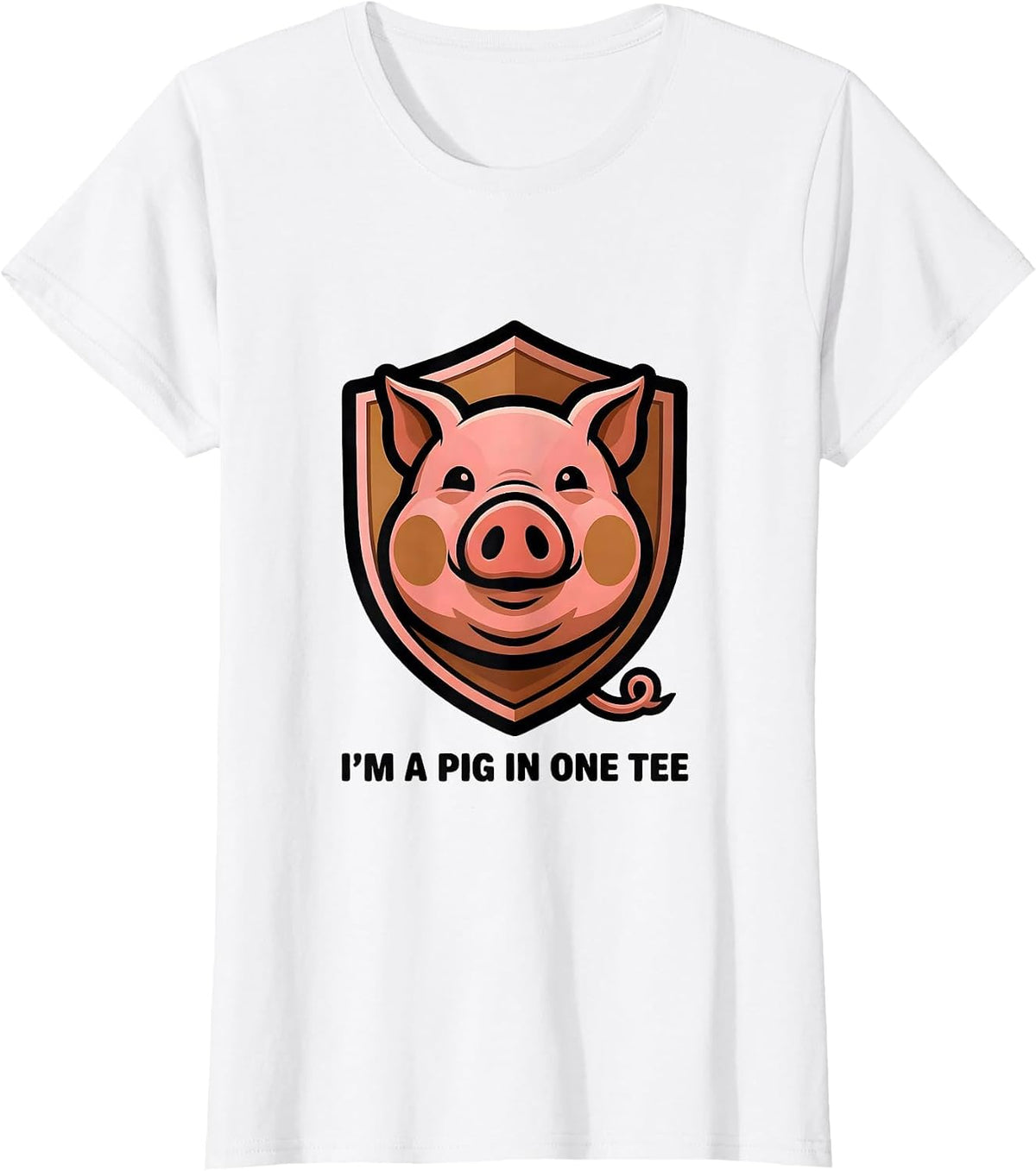 I’m A Pig In One Tee Funny Pig Lover Halloween Costume T-Shirt - White